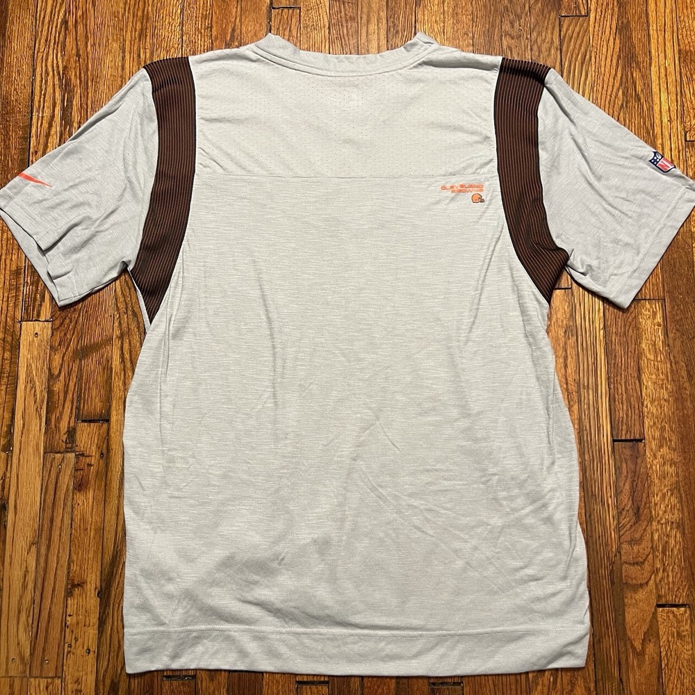 Nike On Field NFL Dri Fit T Shirt Cleveland Browns Gray Size XL - Picture 9 of 10